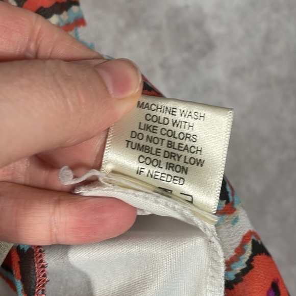 Truth NYC Multi-Color Geometric Print Flowy Crop Top | Size Medium - Picture 5 of 8